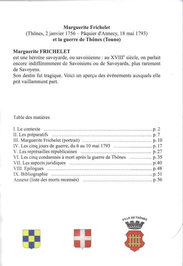 Marguerite Frichelet et la guerre de Thônes – Image 3